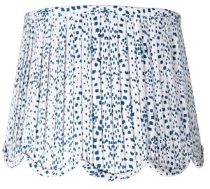 STUNNING NEW SCALLOPED PLEATED LAMPSHADE (NAVY)